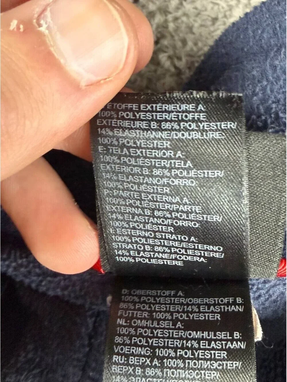 The North Face FlashDry 1/4 Zip Fleece Pullover Mens Large Blue Gray Jacket